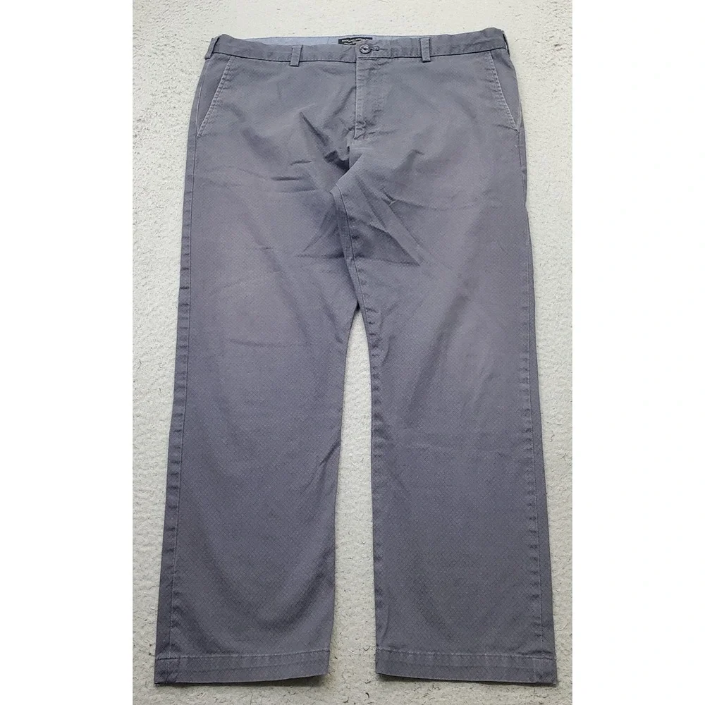 Banana Republic Fulton Skinny Chino Pants Mens 38X30 Gray Textured Slash Pocket